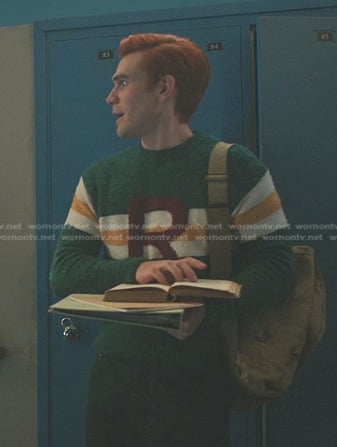 Archie's green stripe sweater on Riverdale