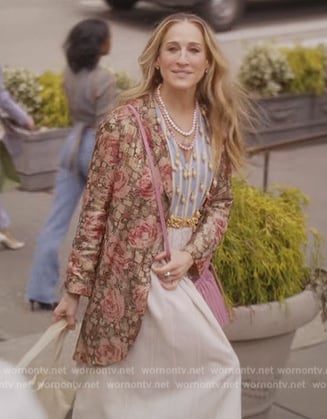 Carrie's beaded dress on And Just Like That