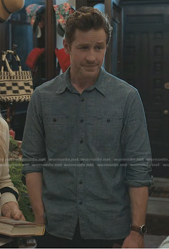 Ben's chambray button down shirt on Manifest