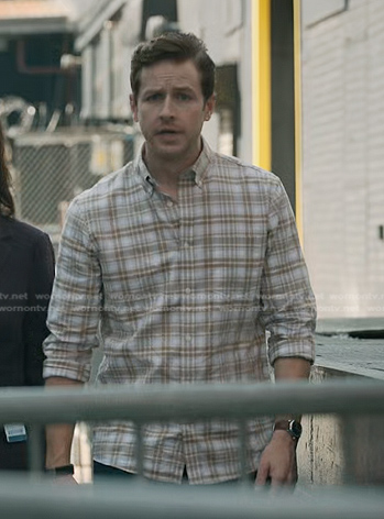 Ben's white plaid button down shirt on Manifest