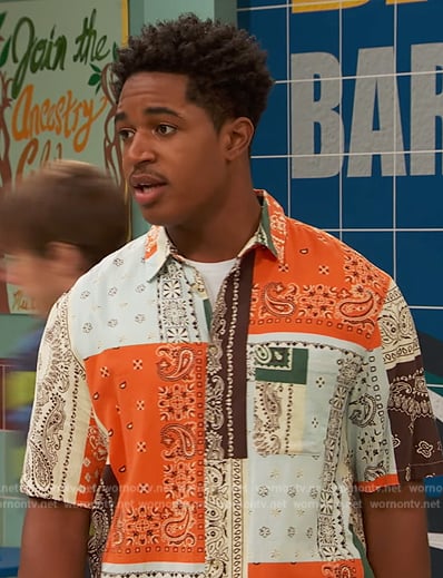 Booker's bandana print shirt on Ravens Home