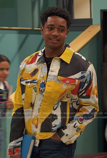 Booker's abstract print denim jacket on Ravens Home