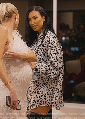 Bre's Balenciaga logo shirt on Selling Sunset