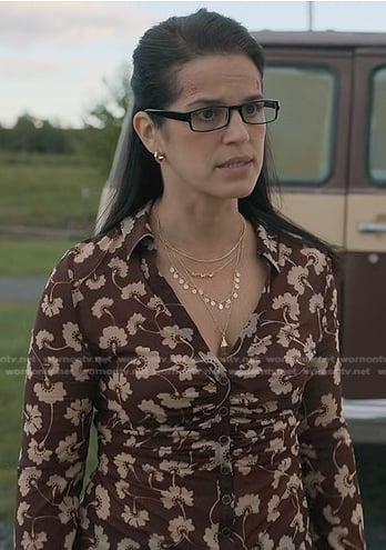 Brown floral shirt on Manifest