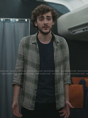 Cal's green plaid button down shirt on Manifest