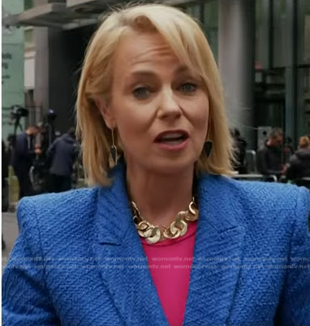 Daisy McAndrew's blue tweed blazer on Today