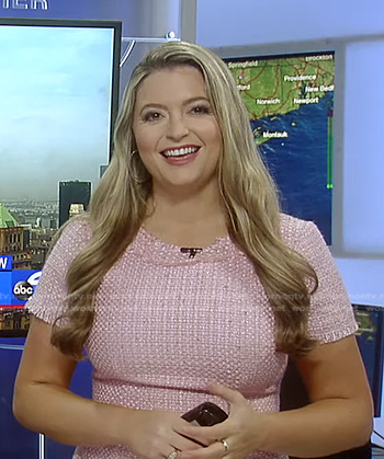 Dani Beckstrom's pink tweed dress on Good Morning America