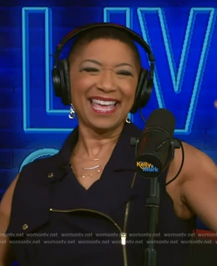 Deja Vu's navy utility dress on Live with Kelly and Mark