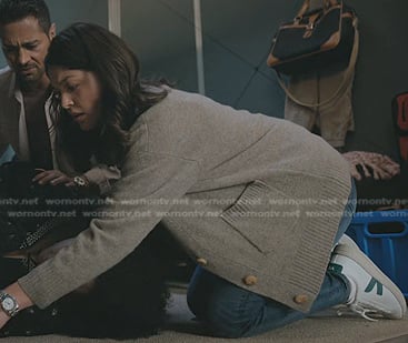 Drea's white and green sneakers on Manifest