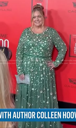Colleen Hoover's embellished gown at Time 100 Gala on Today