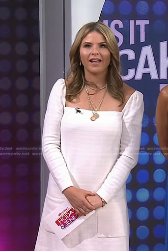 Jenna's white square neck Dress on Today