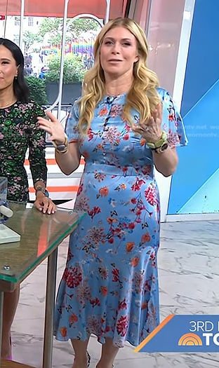 Jill's blue floral satin dress on Today