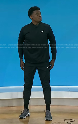 Joe Holder's black top and track pants on Today