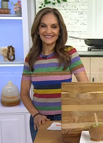 Joy Bauer's metallic striped top on Today