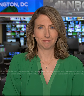 Julia Ainsley's green dress on NBC News Daily