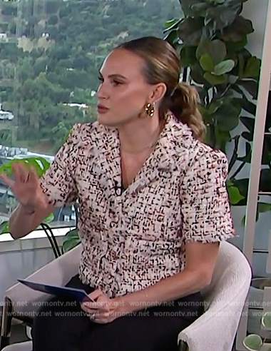Keltie's tweed short sleeve jacket on E! News