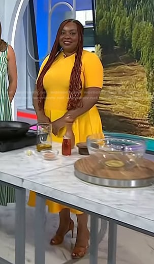 Kena Peay's yellow mixed media dress on Today