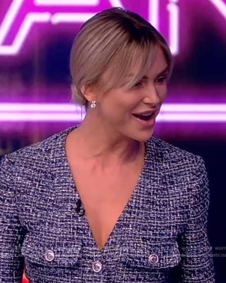 Lala Kent's blue tweed dress on The View