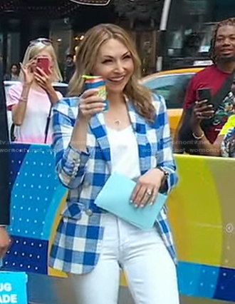 Lori's blue check blazer on Good Morning America