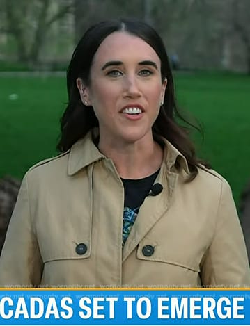 Maggie Vespa's beige trench coat on Today