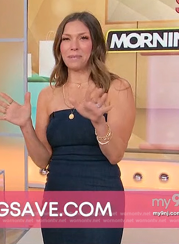 Melissa Garcia's denim strapless dress on Sherri