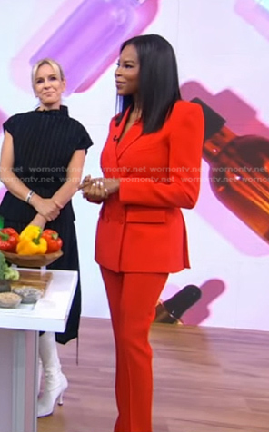 Dr. Michelle Henry's red pant suit on Good Morning America