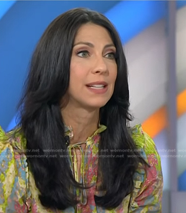 Natalie's abstract print blouse on Today