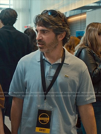 Nathan's light blue polo shirt on Based on a True Story