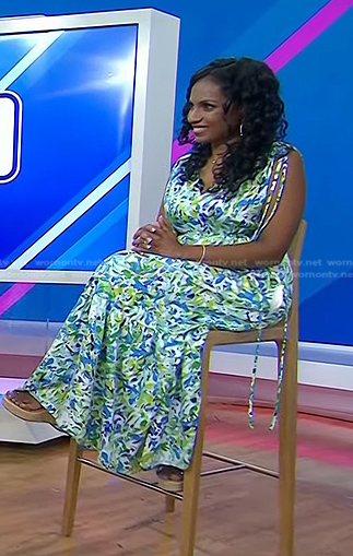 Niro Feliciano's green print maxi dress on Today