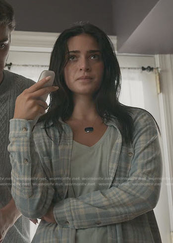 Olive's blue plaid flannel shirt on Manifest