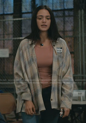 Olive's plaid oversized shirt on Manifest