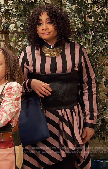 Raven's pink stripe asymmetric dress on Ravens Home