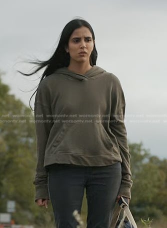 Saanvi's khaki green hoodie on Manifest