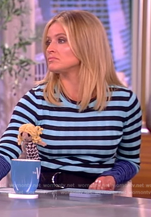 Sara's blue stripe sweater on The View