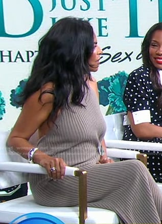 Sarita Choudhury's ribbed turtleneck sweater dress on Good Morning America
