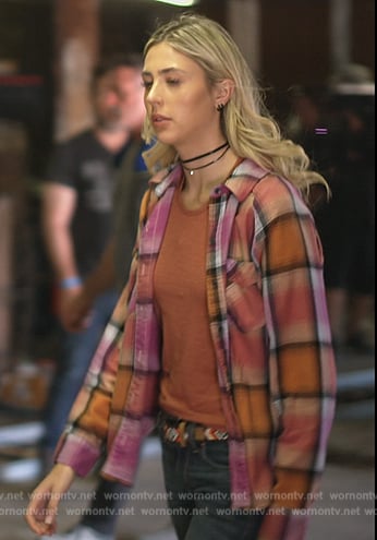 Scarlet's plaid shirt on The Family Stallone