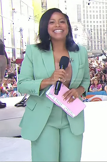 Sheinelle's green pant suit on Today