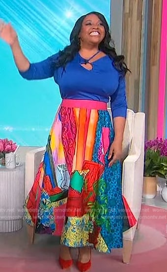 Sherri's printed skirt on Sherri