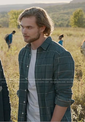 TJ's grey plaid shirt on Manifest