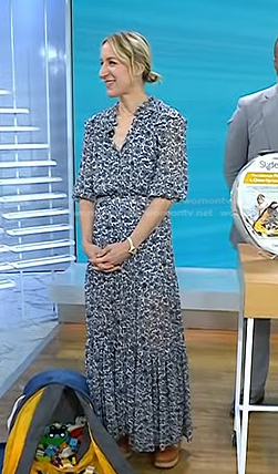 Lauren Iannotti's blue floral maxi dress on Today