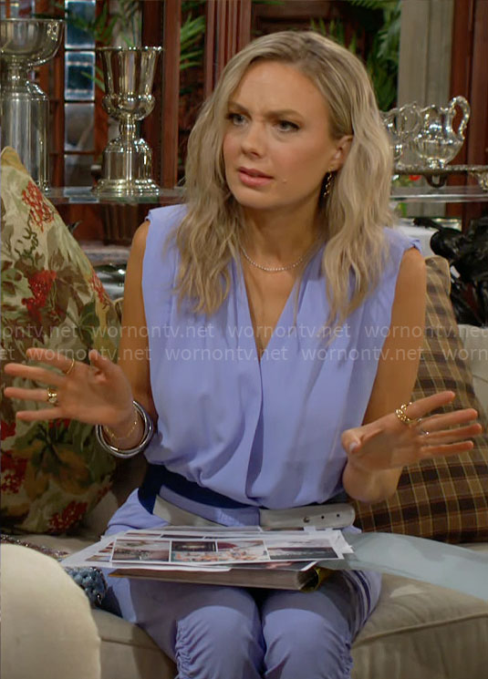 Abby's purple jumpsuit on The Young and the Restless