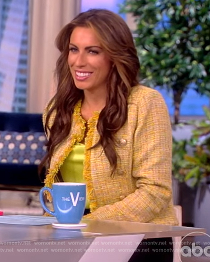 Alyssa's yellow tweed jacket on The View