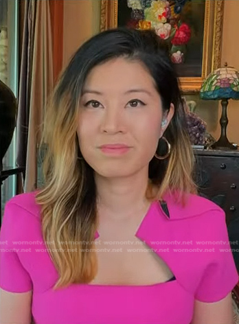 Angela Cenedella's pink dress on NBC News Daily