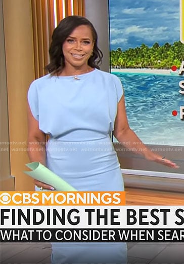 Anne-Marie Green's light blue dress on CBS Mornings