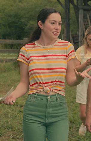 Annie's multicolor striped tee on Sweet Magnolias