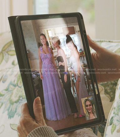 Belly's lilac floral applique tulle gown on The Summer I Turned Pretty
