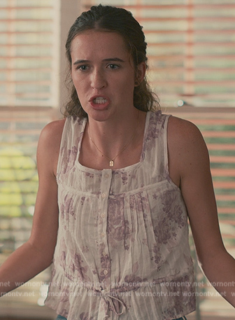 Cece's floral print tank top on Sweet Magnolias