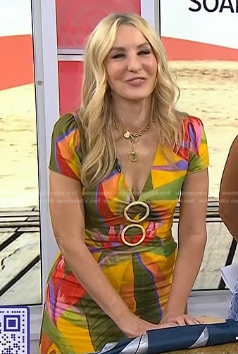 Chassie's yellow tropical print dress on Today