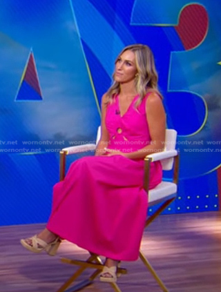 Dr. Morgan Cutlip's pink cutout dress on Good Morning America