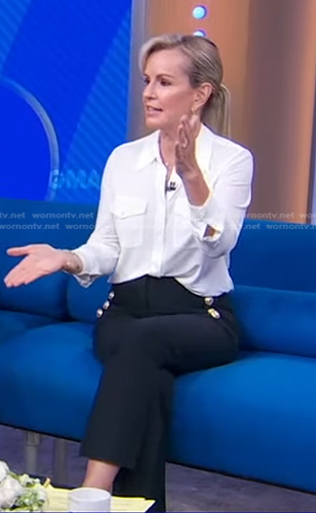 Jennifer's white shirt and cropped sailor pants on Good Morning America